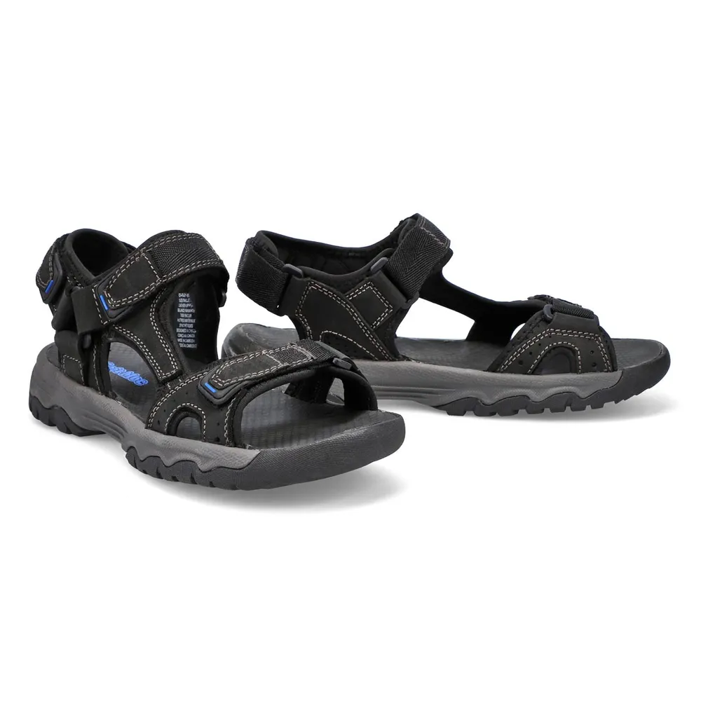 Mens Barney Hook And Loop Sandal - Black