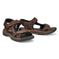 Mens Barney Hook And Loop Sandal - Brown