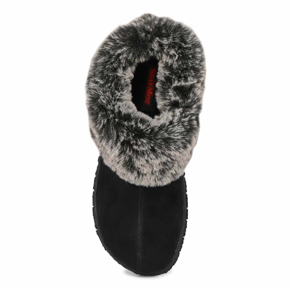 Womens Beth Open Back Slipper - Black