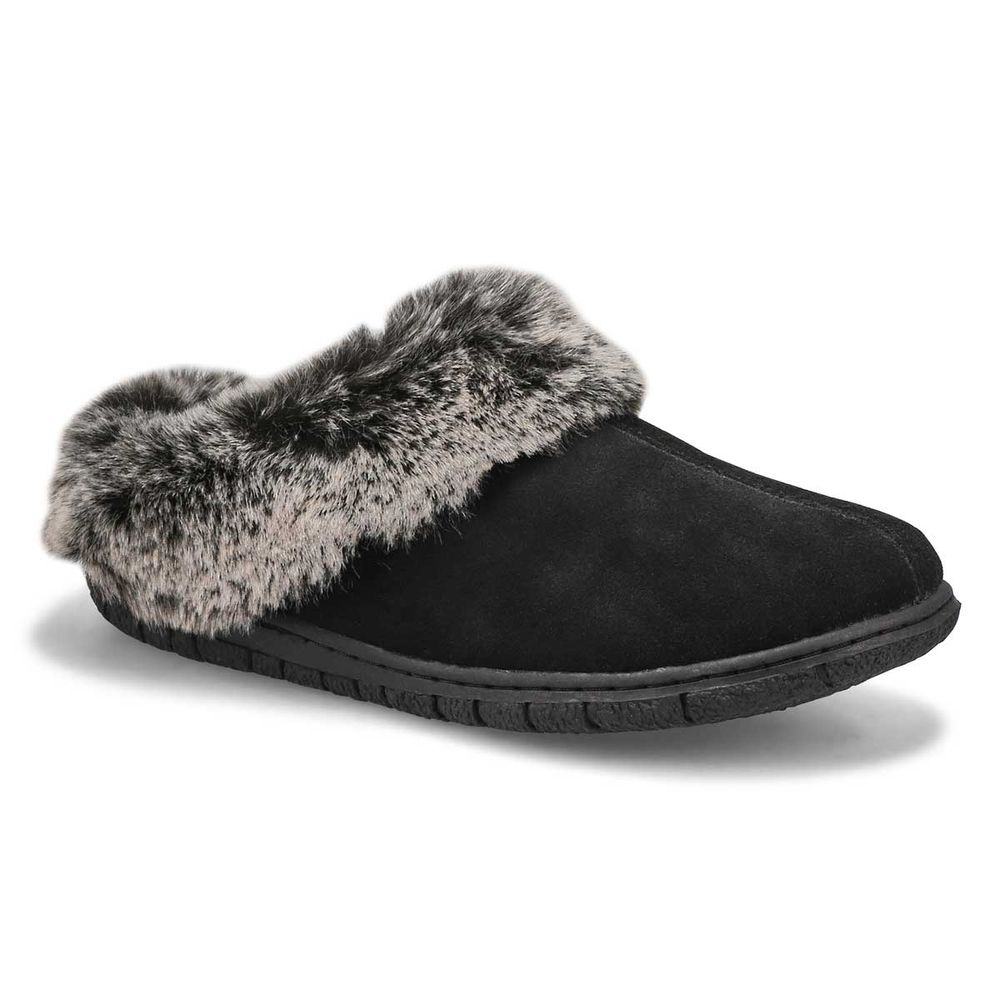 Womens Beth Open Back Slipper - Black