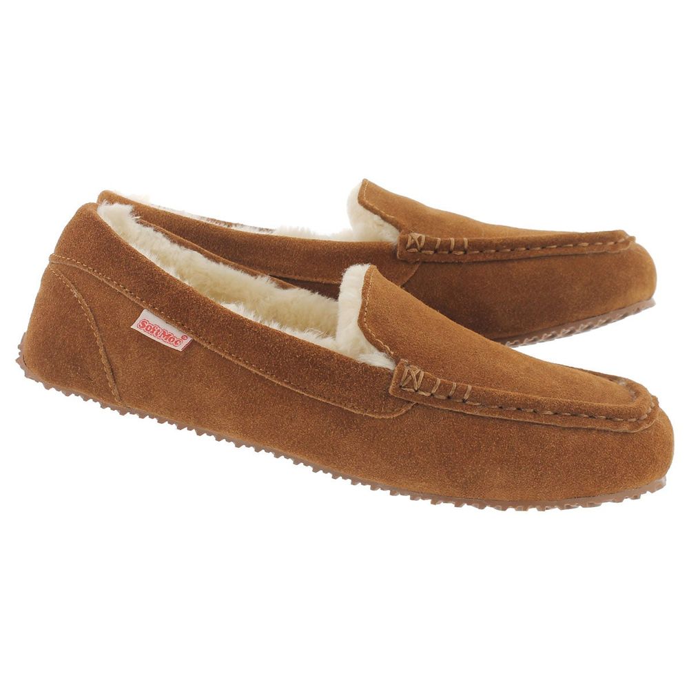 Mens Bodhi Memory Foam SoftMocs - Chestnut