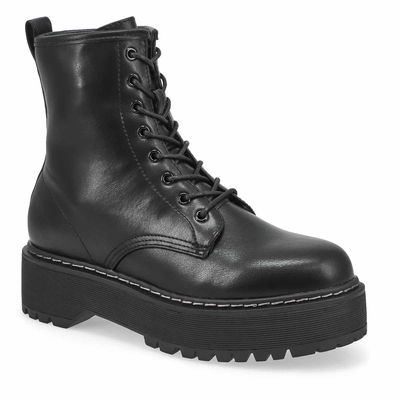 Womens Bolero Combat Boot - Black