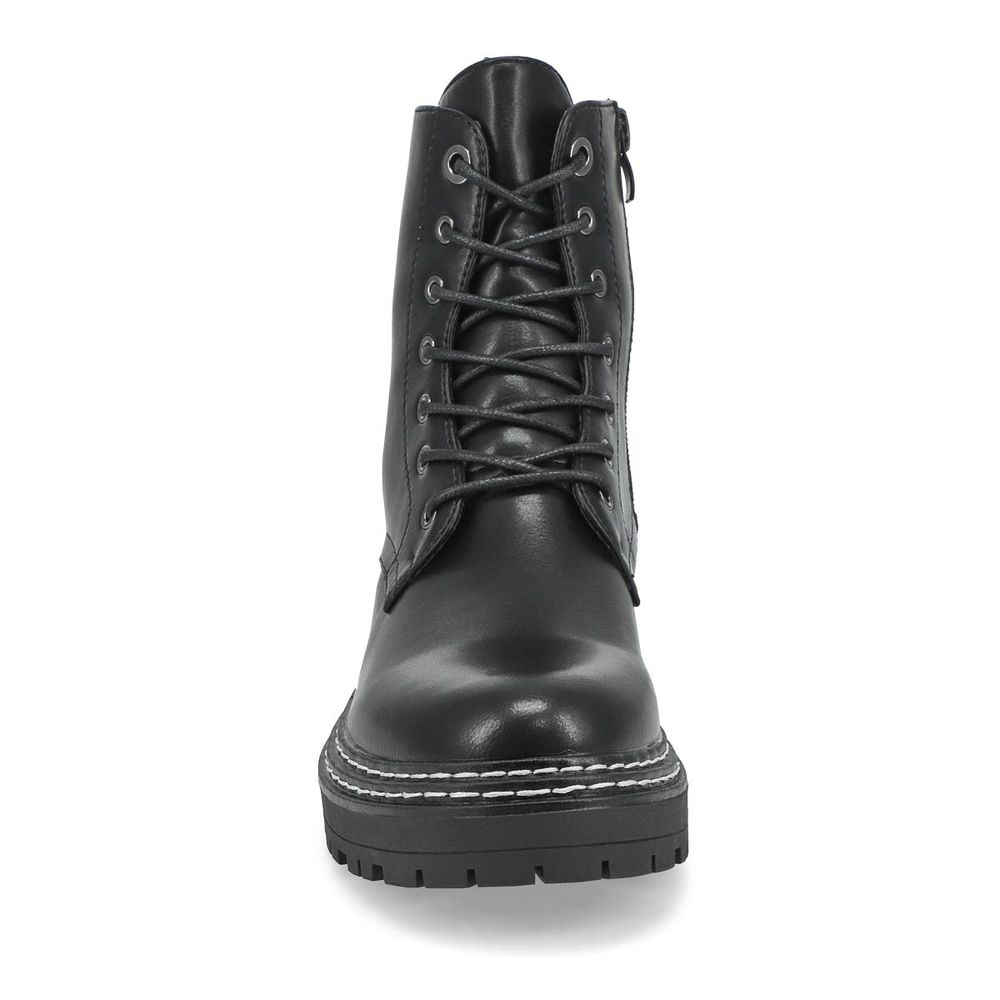 Womens Borris Combat Boot - Black