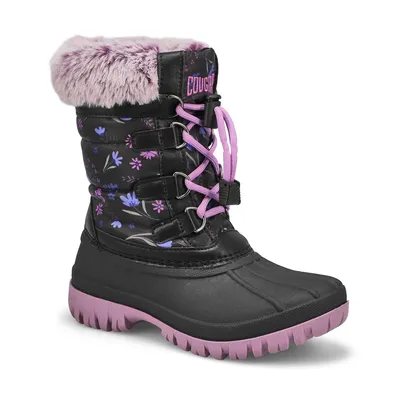 Girls Charm Pull On Waterproof Winter Boot