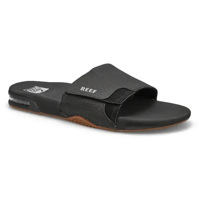 Mens Fanning Slide Sandal - Black/Silver