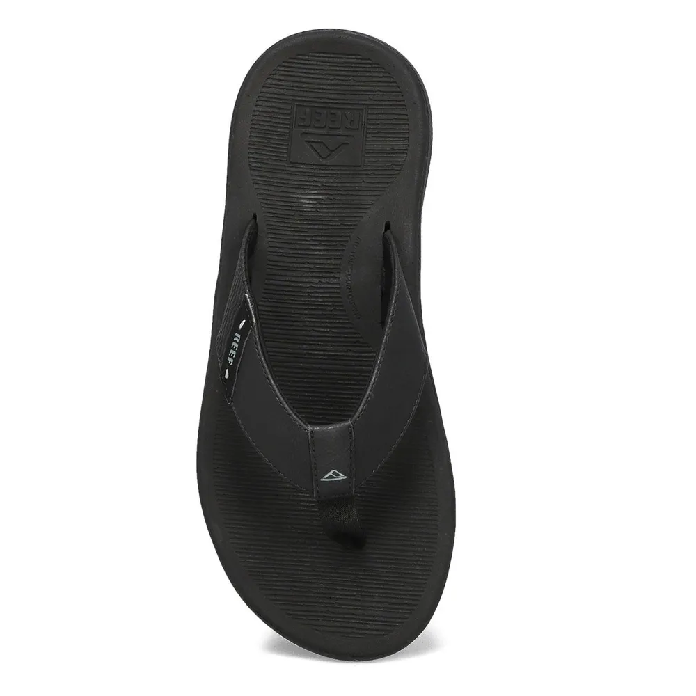 Mens Reef Santa Ana Thong Sandal - All Black