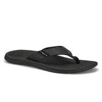 Mens Reef Santa Ana Thong Sandal - All Black