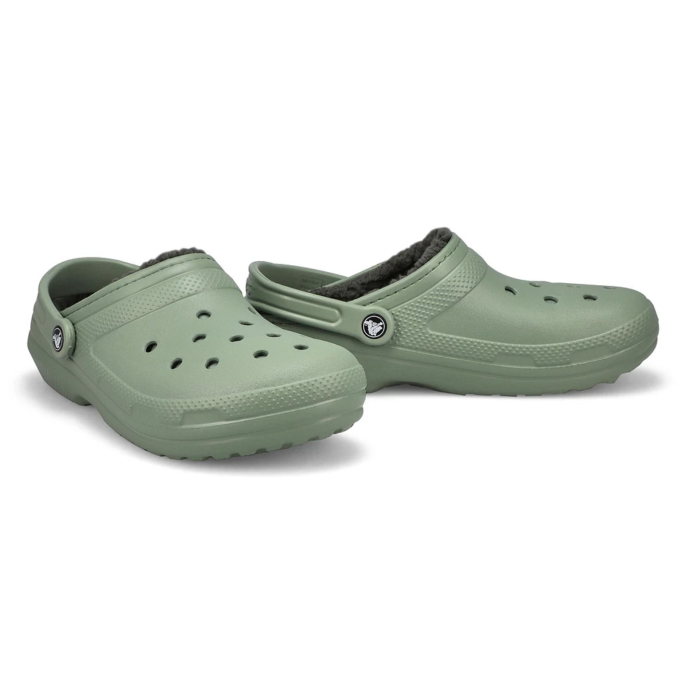 Mens Classic Lined Comfort Clog - Moss