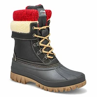 Womens Creek Lace Up Waterproof Winter Boot - Black