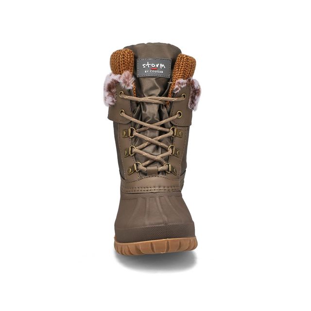 Womens Creek Waterproof Winter Boot - Taupe/Cheetah