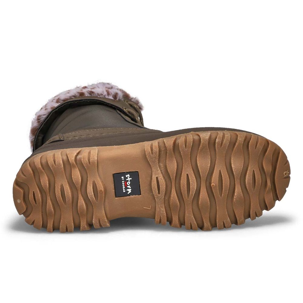 Womens Creek Waterproof Winter Boot - Taupe/Cheetah