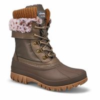 Womens Creek Waterproof Winter Boot - Taupe/Cheetah