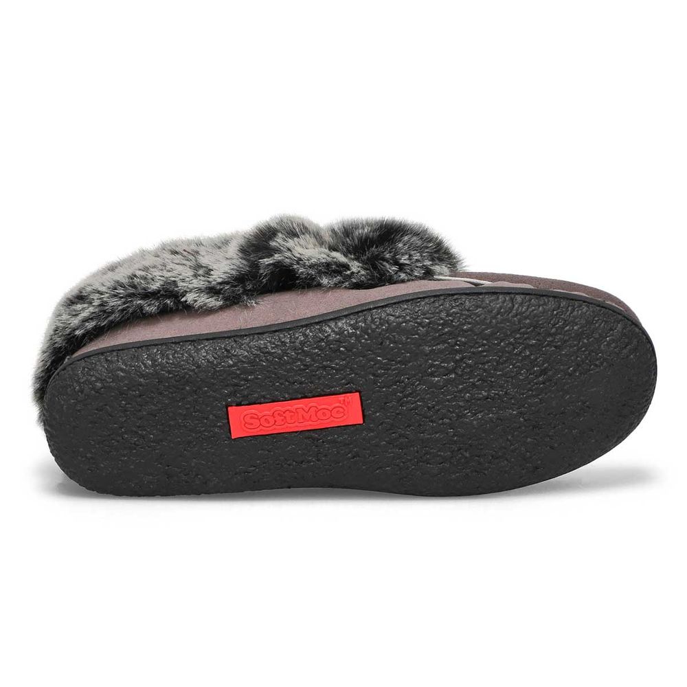 Womens Cute 5 V3 Faux Fur Vegan Moc - Grey