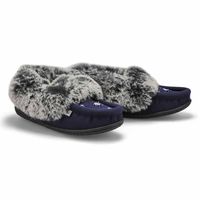 Womens Cute 5 V3 Faux Fur Vegan Moc - Navy