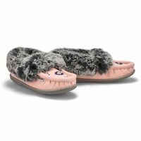 Womens Cute 5 V3 Faux Fur Vegan Moc - Pink