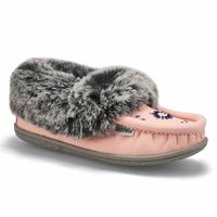 Womens Cute 5 V3 Faux Fur Vegan Moc - Pink