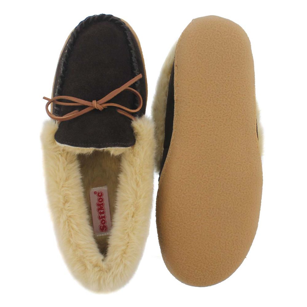 Mens Daniel Crepe Sole Lined SoftMocs - Rootbeer