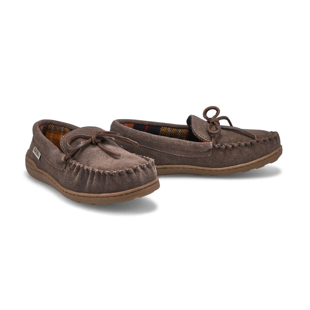 Kids Danny Jr Suede SoftMocs - Dark Brown