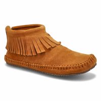 Womens Debra II Lo Suede Back Zip Fringe SoftMocs - Chesnut