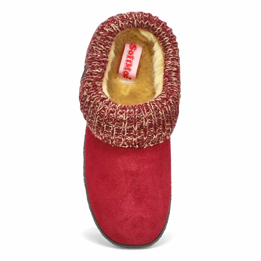 Womens Dini Memory Foam Slipper - Burgundy