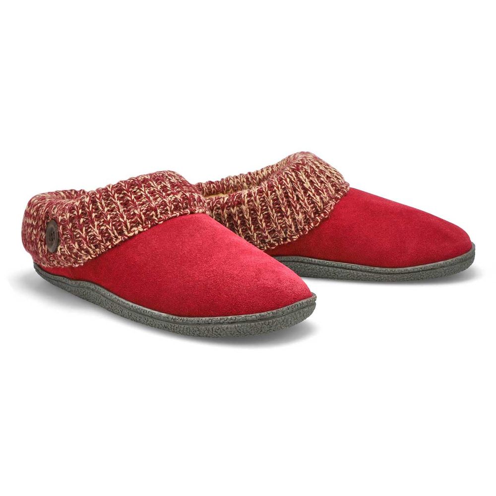 Womens Dini Memory Foam Slipper - Burgundy