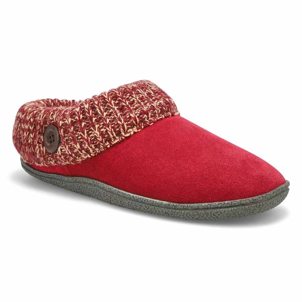 Womens Dini Memory Foam Slipper - Burgundy