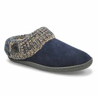 Womens Dini Memory Foam Slipper - Navy