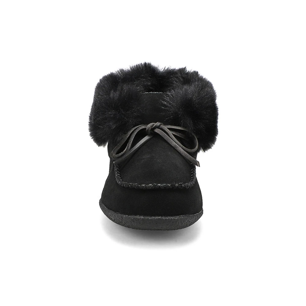 Womens Dominica-High Suede SoftMocs - Black/Black