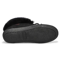 Womens Dominica-High Suede SoftMocs - Black/Black