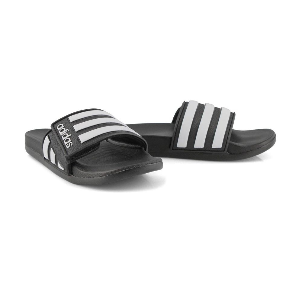 Kids Adilette Comfort Adustable K Slide - Black/White