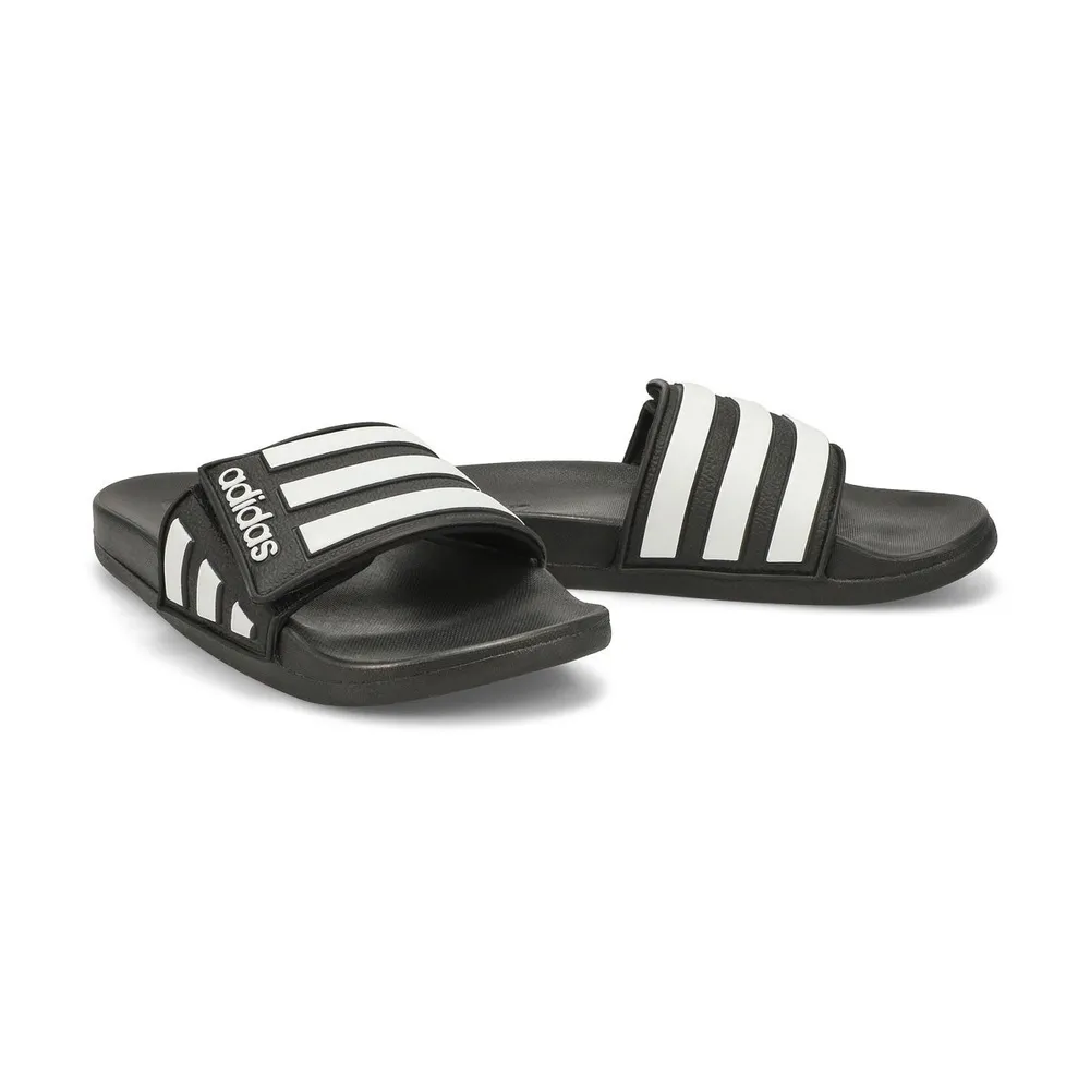 Kids Adilette Comfort Adustable K Slide - Black/White