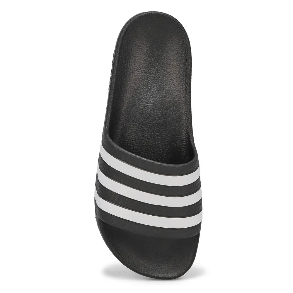 Womens Adilette Aqua Slide Sandal - Black/White