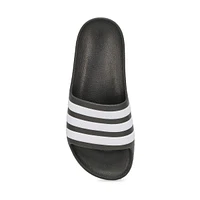 Kids Adilette Aqua Slide Sandal - Black/White