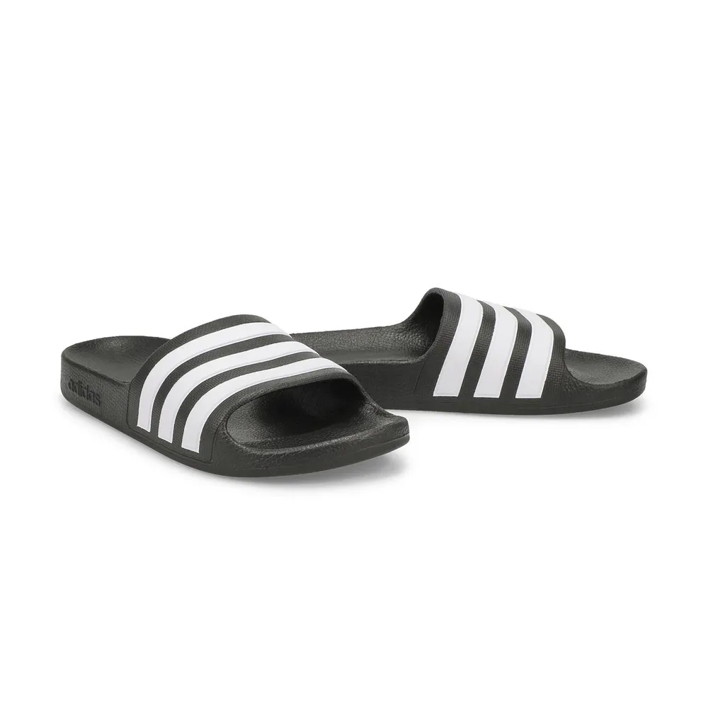 Kids Adilette Aqua Slide Sandal - Black/White
