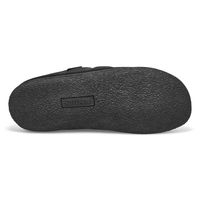 Mens Falcon Open Back Slipper - Black