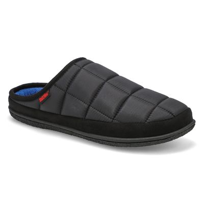 Mens Falcon Open Back Slipper - Black