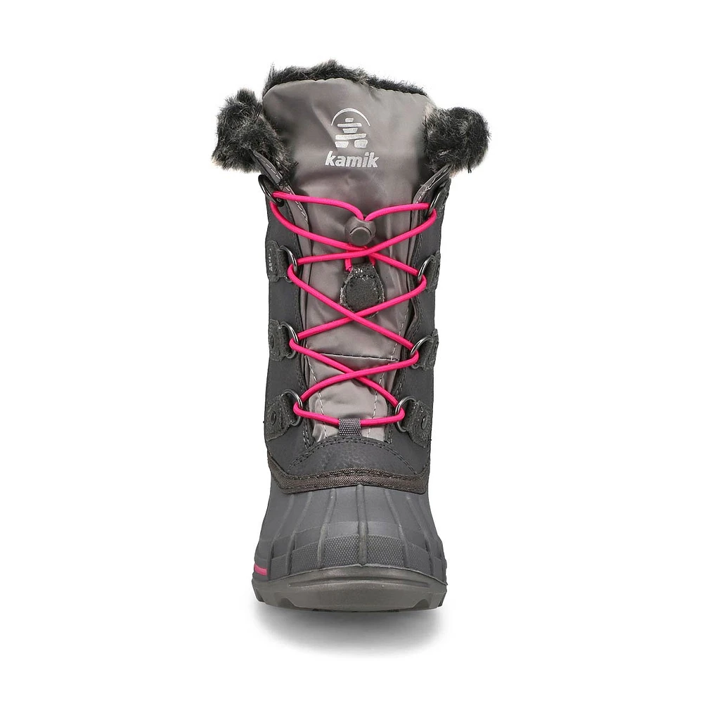 Girls  Frostier Waterproof Winter Boot - Grey/Pink