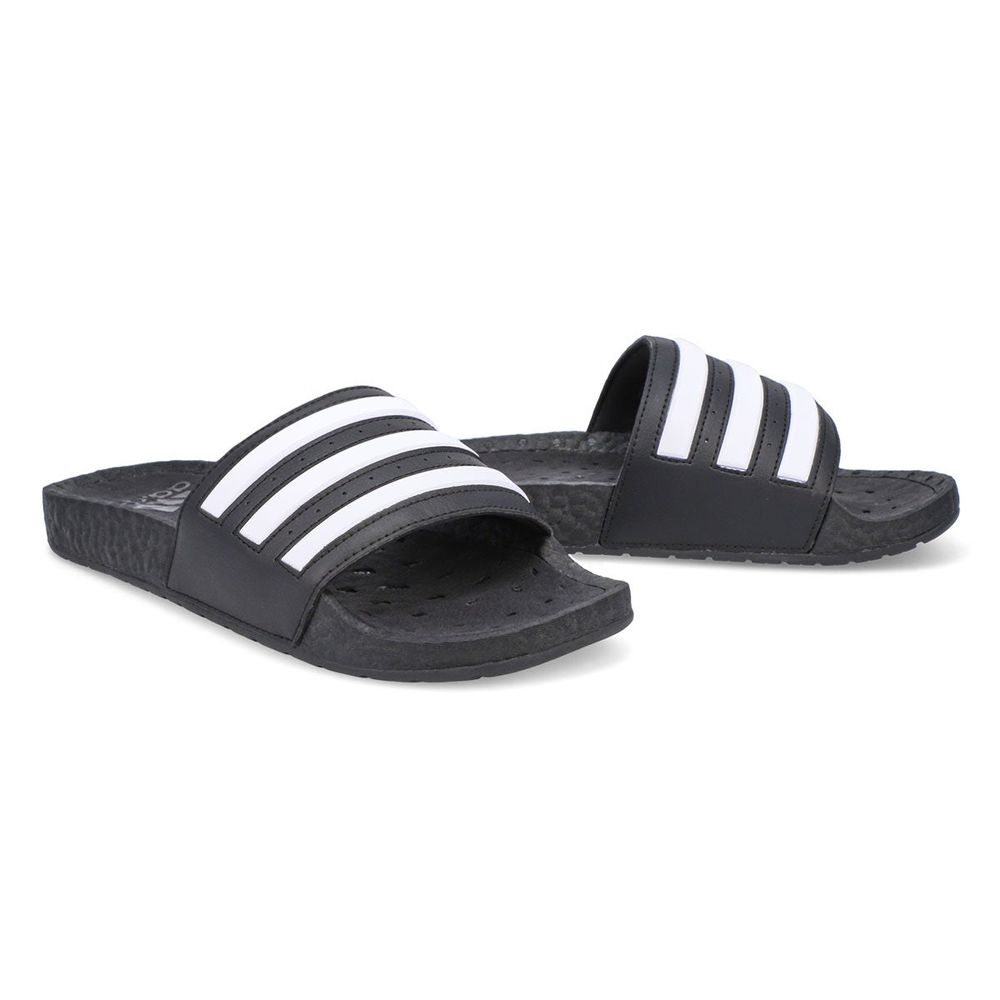 Mens Adilette Boost Slide Sandal - Black/White