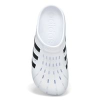 Mens Adilette Clog Slip On Shoe - Black/White