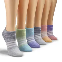 Womens Superlite Multi Space Dye No Show Sock - 6 pack