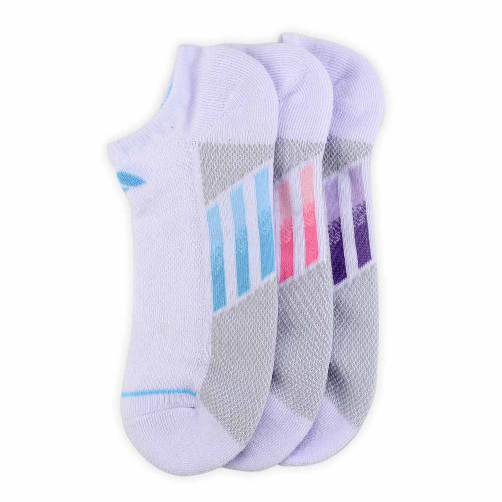 Womens Superlite Stripe No Show 3 Sock - 3 Pack