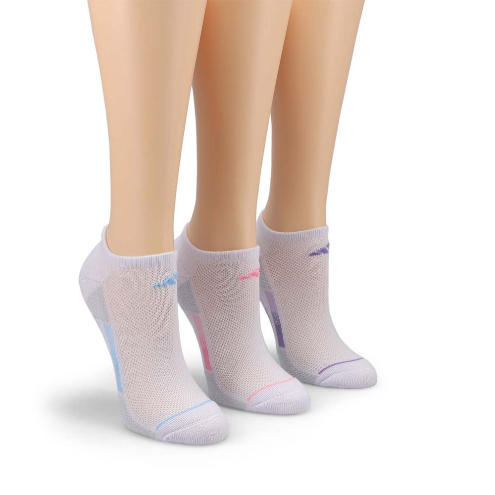 Womens Superlite Stripe No Show 3 Sock - 3 Pack