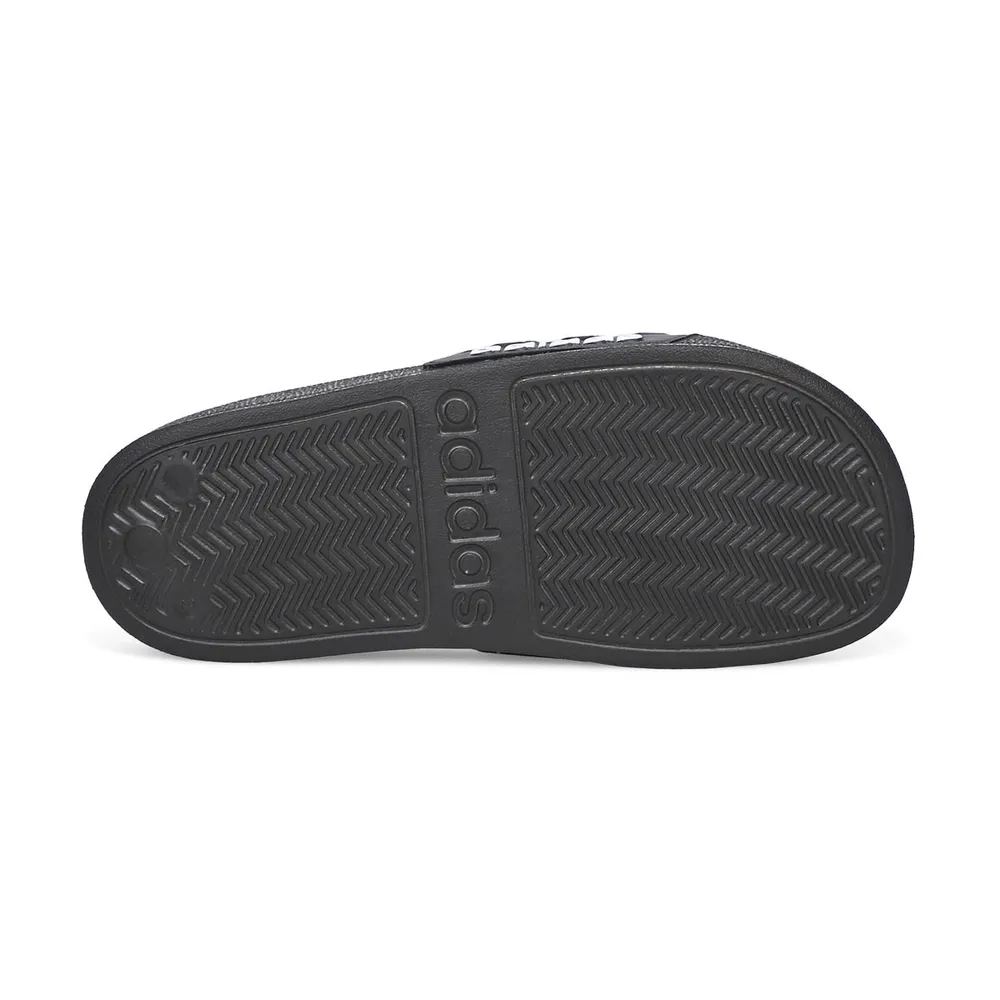 Kids Adilette Shower K Slide Sandal - Black/White