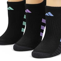 Womens Cushioned 3.0 No Show 3-Pack Socks - Black/Blue Fusion/Violet Fusion