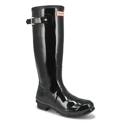 Womens Original Tall Gloss Rain Boot - Black