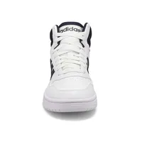 Womens Hoops 3.0 Mid Lace Up Sneaker - White/Ink/Rose