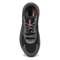 Womens Ozelle Lace Up Sneaker - Black/Iron/Pink