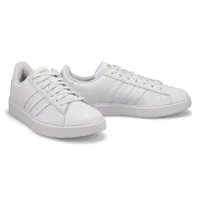 Womens Grand Court 2.0 Lace Up Sneaker - White/White/Gold Metallic