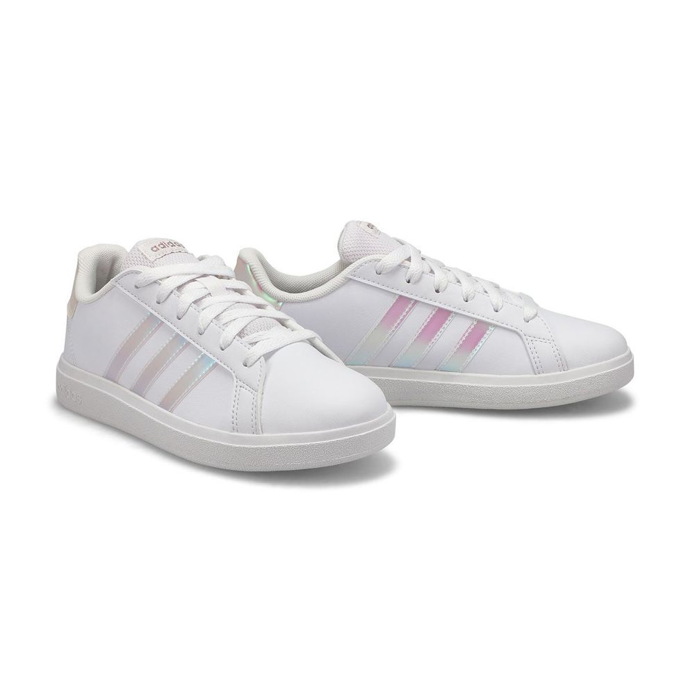 Girls Grand Court 2.0 K Sneaker - White/Pink