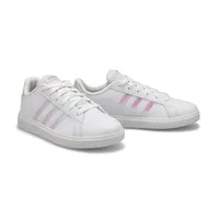 Girls Grand Court 2.0 K Sneaker - White/Pink